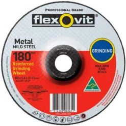 Flexovit Metal Grinding Wheel 180 X 6.8 X 22.2mm