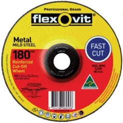 Flexovit Metal Cutting Wheel 180 X 3.4 X 22mm