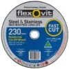 Flexovit Steel Stainless Cut-Off Wheel 230 X 3.1 X 22mm