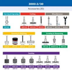 Dremel 130W Corded Rotary Tool Kit 3000 - 2/30 -Tool Promotional Store 3367091 4