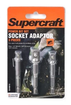 Supercraft Power Bit Socket Adaptor - 3 Pieces