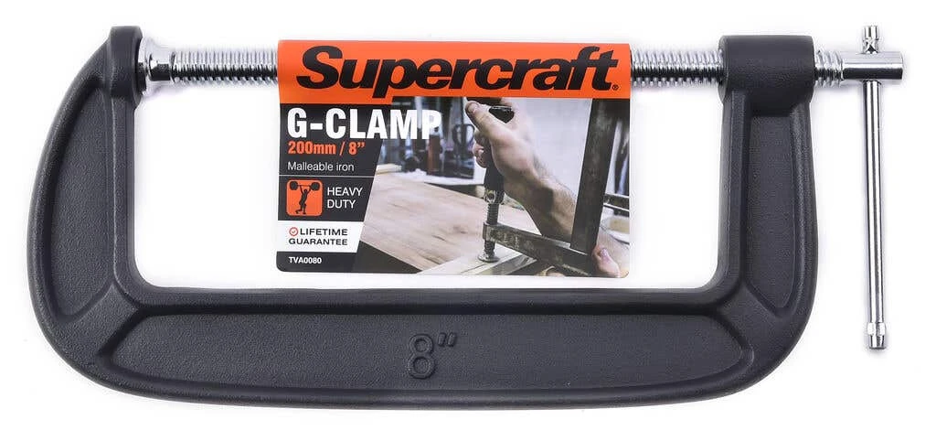 Supercraft Heavy Duty G-Clamp 200mm 1 Supercraft Heavy Duty G-Clamp 200mm