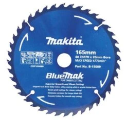 Makita Saw Blade BlueMak 165 X 20mm Bore X 40T