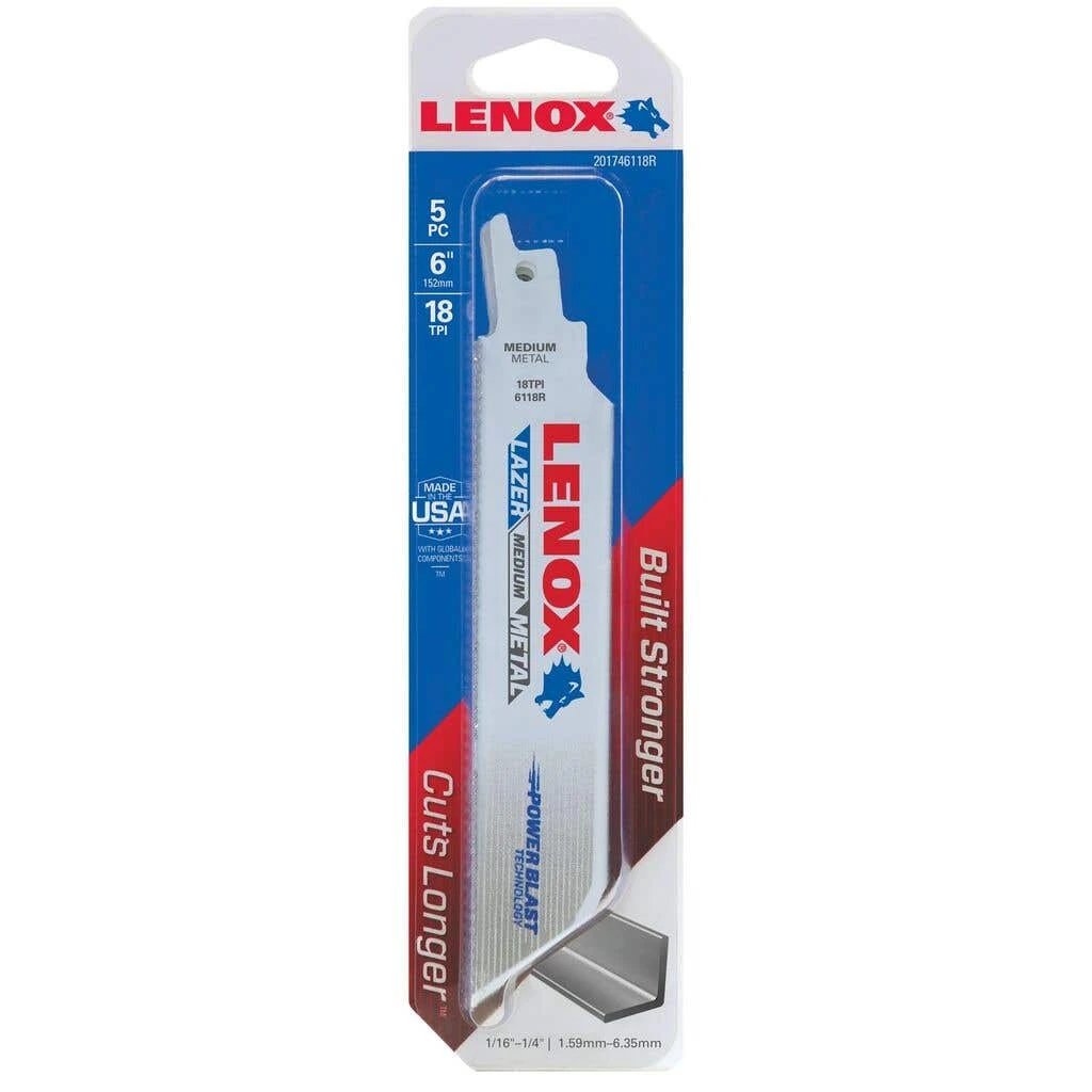 Lenox Reciprocating Lazer Metal Blade Medium 150mm - 5 Pack 2 Lenox Reciprocating Lazer Metal Blade Medium 150mm - 5 Pack - Image 2