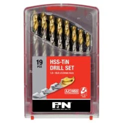 P&N HSS TiN Drill Set 1.0 - 10.0 X 0.5mm - 19 Piece
