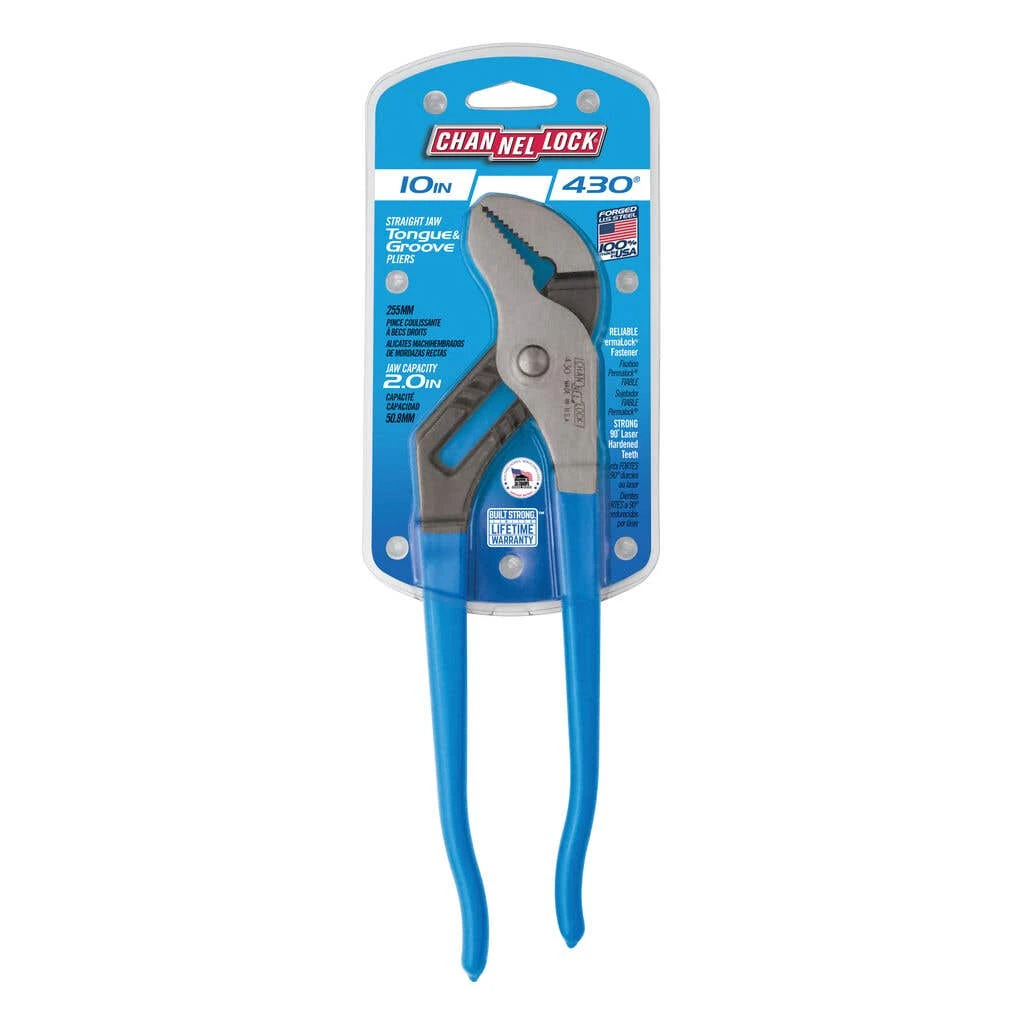 Channellock Straight Jaw Tongue And Groove Plier 254mm 1 Channellock Straight Jaw Tongue And Groove Plier 254mm