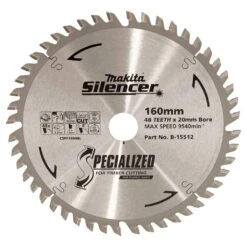 Makita Specialized TCT Plunge Saw Blade Timber Cutting 48T 160mm X 20mm