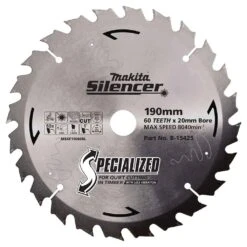 Makita Silencer Circular Saw Blade 60T 190mm