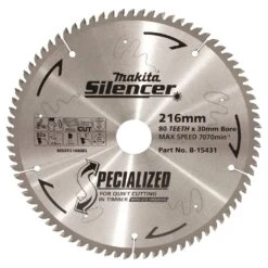 Makita Silencer Circular Saw Blade 80T 216mm