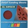 Norton Sanding Sheet P120 Grit 98 X 138mm - 5 Pack