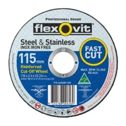 Flexovit Cutting-Off Wheels A30S Iron Free 115 X 2.5 X 22.23mm