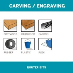 Dremel Straight Router Bit 6.4mm -Tool Promotional Store 5471776 2 63