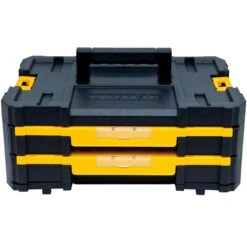 DEWALT TStak IV Double Drawer Storage Box With Adjustable Dividers