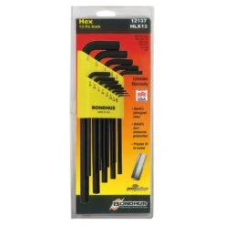 Bondhus Hex End L-Wrench Allen Key Set Imperial Long - 13 Piece