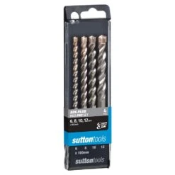 Sutton Tools Masonry Drill Bit Set 3 Cut SDS Plus Reo Pro - 4 Piece