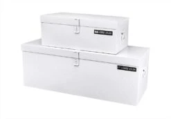 Storage Geelong Flush Lid Diamond Plate Toolbox - 2 Pack