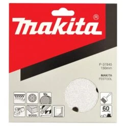 Makita Random Orbital Sander Disc 9 Hole 60G White 150mm - 10 Pack