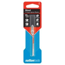 Sutton Tools T-Shank Jigsaw Blade Wood Curved Clean Cut 75mm - 2 Piece