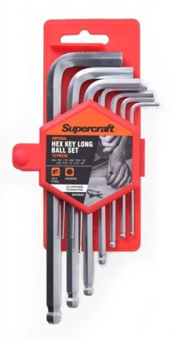 Supercraft Allen Key SAE Long Ball - 10 Piece