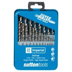 Sutton Tools Silver Bullet Jobber Drill Set - 21 Piece