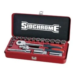 Sidchrome 1/2" Drive Metric Socket Set - 20 Piece