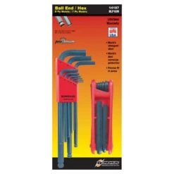 Bondhus Metric L-Wrench Ball End & Hex End GorillaGrip Fold Up Set