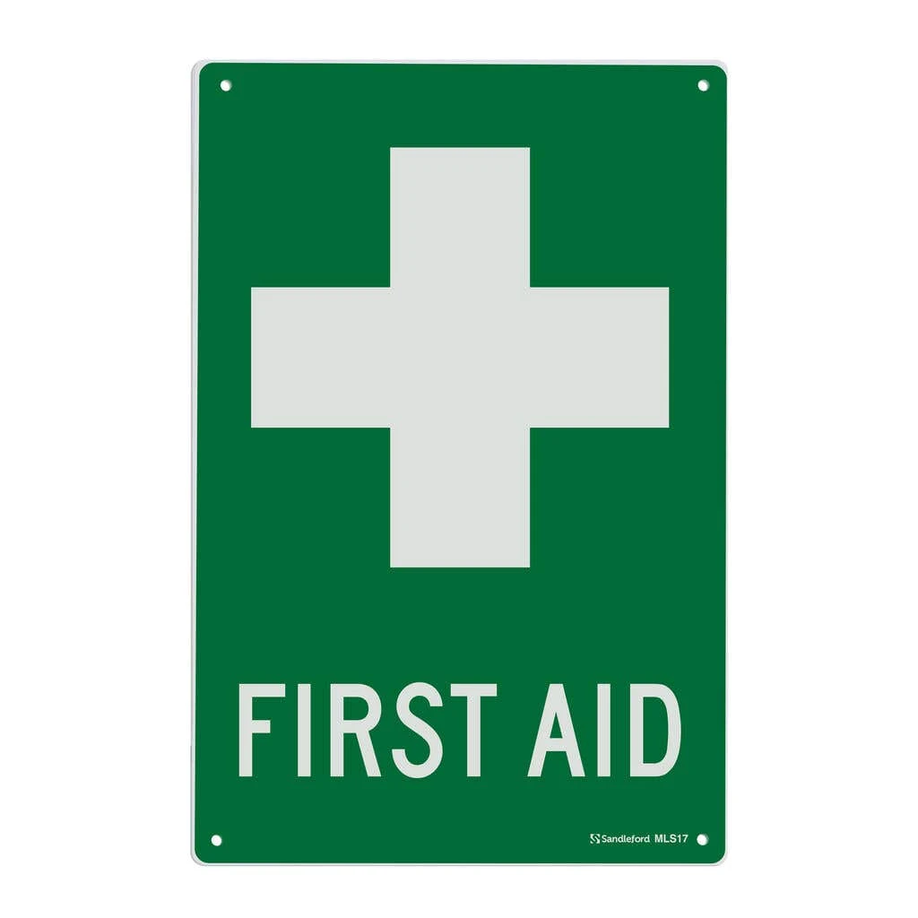 Sandleford Emergency First Aid Sign 1 Sandleford Emergency First Aid Sign