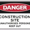 Sandleford Danger Construction Site Keep Out Sign
