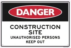 Sandleford Danger Construction Site Keep Out Sign