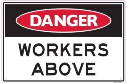 Sandleford Danger Workers Above Sign