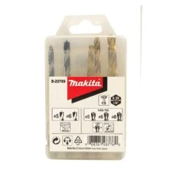 Makita HSS 1/4" Hex Shank Wood Drill Bit Set - 5 Piece