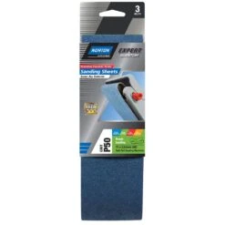 Norton Expert Quantum Sanding Sheets P50 Grit 75 X 533mm - 3 Pack