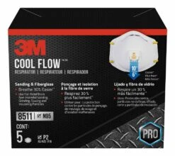 3M Cool Flow Sanding/Fiberglass Face Masks - 5 Pack