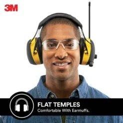 3M Flat Temple Safety Glasses Clear Lens -Tool Promotional Store 6109516 2 7