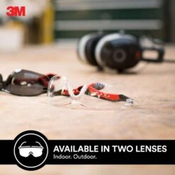 3M Flat Temple Safety Glasses Clear Lens -Tool Promotional Store 6109516 5 7