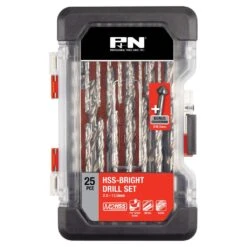 P&N HSS Drill Set With Countersink Bright - 25 Piece