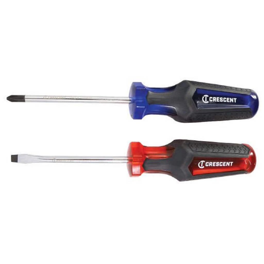 Crescent Slotted Acetate Phillips & Flat Screwdriver Set - 2 Piece 1 Crescent Slotted Acetate Phillips & Flat Screwdriver Set - 2 Piece
