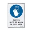 Sandleford Safety Sign Gloves Must Be Worn White/Black/Blue 300 X 450mm