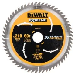 DEWALT 60T Extreme Circular Saw Blade 210mm