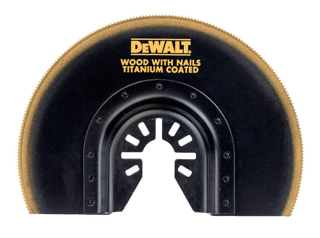 DEWALT Blade Semicircle Flush Cut Multi Tool Wood/Nails 102mm 1 DEWALT Blade Semicircle Flush Cut Multi Tool Wood/Nails 102mm