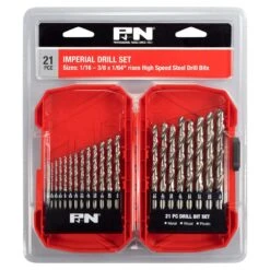 P&N HSS Jobber Drill Set Imperial - 21 Piece