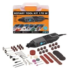 PG Mini Rotary Tool Kit 170W With Case - 80 Piece