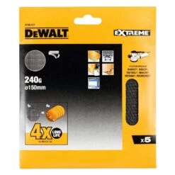 DEWALT 240 Grit Mesh ROS Sanding Disc 150mm (6") - 5 Pack -Tool Promotional Store 6674279 2 9