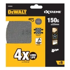 DEWALT 150 Grit Mesh ROS Sanding Disc 225mm (8-3/4") - 5 Pack