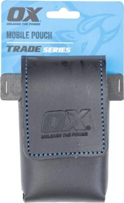 Ox Leather Mobile Phone Holder Large Black