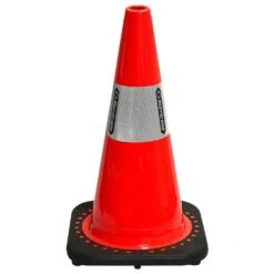 Hurricane Safety Traffic Cone Reflective Tape And Rubber Base 450mm