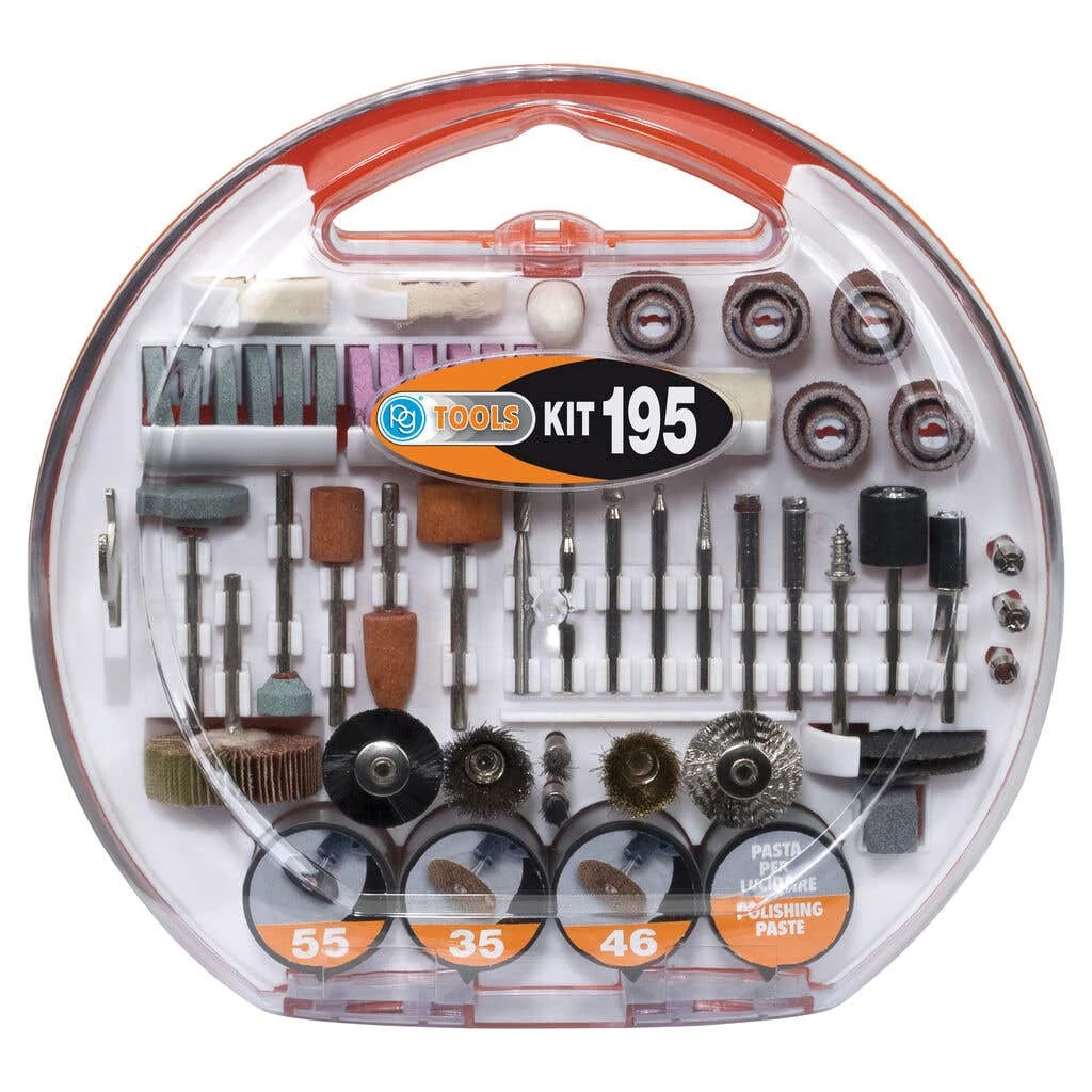 PG Mini Rotary Tool Accessory Kit - 195 Piece 1 PG Mini Rotary Tool Accessory Kit - 195 Piece