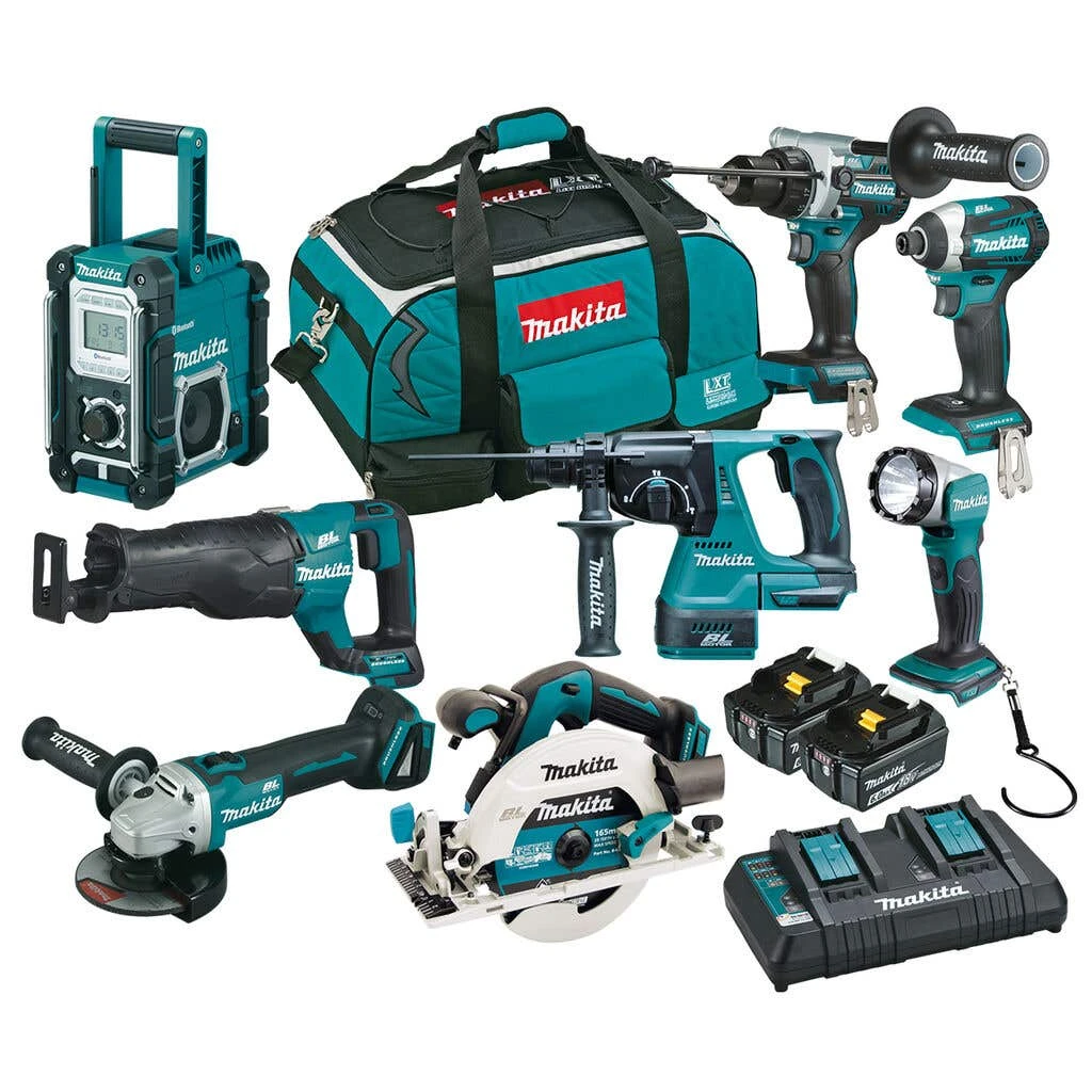 Makita 18V Brushless Combo Kit - 8 Piece DLX8046GX1 1 Makita 18V Brushless Combo Kit - 8 Piece DLX8046GX1