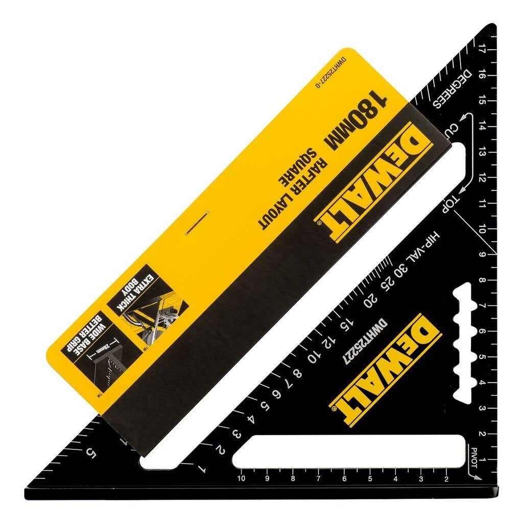 DEWALT Premium Metric Aluminium Rafter Square 180mm 1 DEWALT Premium Metric Aluminium Rafter Square 180mm