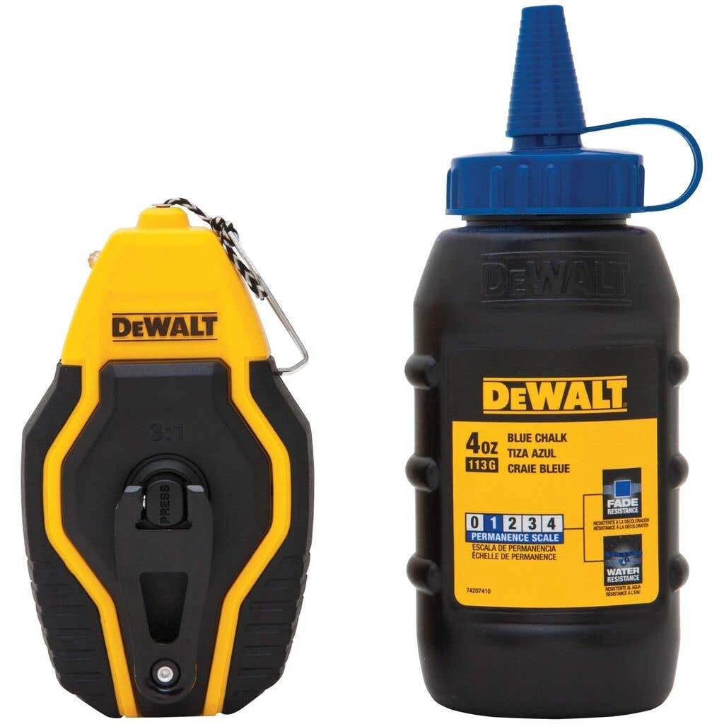 DEWALT Compact 9m Chalk Reel With Blue Chalk 113g 1 DEWALT Compact 9m Chalk Reel With Blue Chalk 113g